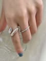 thumb 925 Sterling Silver Water Drop Vintage Band Ring 1