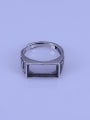 thumb 925 Sterling Silver Rectangle Ring Setting Stone size: 7*14mm 2