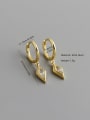 thumb 925 Sterling Silver Cubic Zirconia Geometric Minimalist Huggie Earring 2