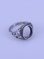 thumb 925 Sterling Silver Geometric Ring Setting Stone size: 9*11mm 2
