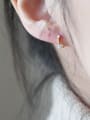 thumb 925 Sterling Silver Cubic Zirconia Geometric Trend Huggie Earring 1
