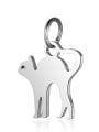 thumb Stainless steel Cat Charm Height : 12 mm , Width: 16 mm 2