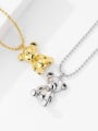 thumb 925 Sterling Silver Bear Cute Bead Chain Necklace 3