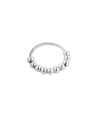 thumb 925 Sterling Silver Round Minimalist Bead Ring 0