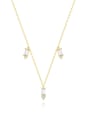 thumb 925 Sterling Silver Cubic Zirconia Geometric Dainty Necklace 0