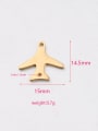 thumb Stainless steel small plane two-hole pendant pendant 2