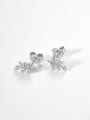 thumb 925 Sterling Silver Cubic Zirconia Tree Dainty Stud Earring 3