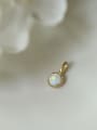 thumb Geometric 925 Sterling Silver Synthetic Opal Dainty Pendant 0