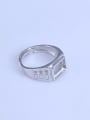 thumb 925 Sterling Silver 18K White Gold Plated Geometric Ring Setting Stone size: 7.5*9.5mm 2