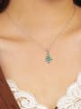 thumb 925 Sterling Silver Cubic Zirconia Christmas Tree Minimalist Necklace 2