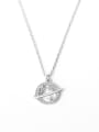 thumb 925 Sterling Silver Cubic Zirconia Planet Dainty Necklace 3