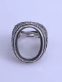 thumb 925 Sterling Silver Geometric Ring Setting Stone size: 16*22mm 0