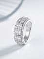 thumb 925 Sterling Silver Cubic Zirconia Geometric Statement Band Ring 2