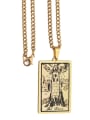 thumb The Tower's Tarot hip hop stainless steel titanium steel necklace 2