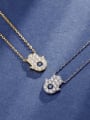 thumb 925 Sterling Silver Cubic Zirconia Palm Vintage Necklace 1