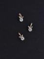 thumb 925 Sterling Silver Cubic Zirconia Rabbit Dainty Necklace 3