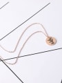 thumb Stainless steel Round Bamboo Minimalist Necklace 2