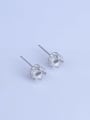 thumb 925 Sterling Silver 18K White Gold Plated Geometric Earring Setting Stone size: 5*5mm 1