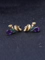 thumb 925 Sterling Silver Natural Stone Butterfly Artisan Stud Earring 1