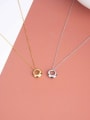 thumb 925 Sterling Silver Gold Round Minimalist Necklace 2