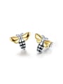 thumb 925 Sterling Silver cute bee color separation Dainty Stud Earring 0