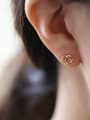thumb 925 Sterling Silver Cubic Zirconia Heart Minimalist Stud Earring 1
