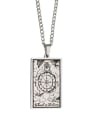 thumb Wheels Of Fortune's Tarot hip hop stainless steel titanium steel necklace 3