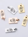 thumb Stainless Steel Laser Lettering Flower Single Hole Diy Jewelry Accessories 1