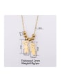 thumb Stainless steel Bead Cartoon boy girl Trend Necklace 1