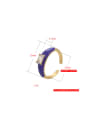 thumb Brass Enamel Cubic Zirconia Geometric Trend Band Ring 1