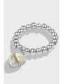 thumb 925 Sterling Silver Heart Minimalist Bead Ring 0