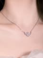 thumb 925 Sterling Silver Cubic Zirconia Wing Dainty Necklace 3