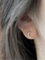 thumb 925 Sterling Silver Cubic Zirconia Star Moon Dainty Stud Earring 1