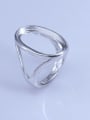 thumb 925 Sterling Silver 18K White Gold Plated Geometric Ring Setting Stone size: 13*23mm 1
