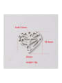 thumb Stainless Steel Hollow Diamond Peach Heart Pendant 2