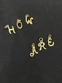 thumb Stainless steel 18K Gold Plated Message 10*12mm Charm 1