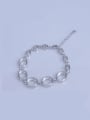thumb 925 Sterling Silver Round Bracelet Setting Stone size: 8*10mm 0