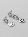 thumb 925 Sterling Silver Hollow  Smiley Vintage Drop Earring 0