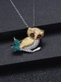 thumb 925 Sterling Silver Natural Stone Bird Artisan Necklace 2