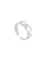 thumb 925 Sterling Silver Double Layer Heart Minimalist Stackable Ring 3