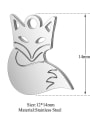 thumb Stainless steel Fox Charm Height : 12 mm , Width: 14 mm 1