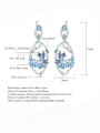 thumb 925 Sterling Silver Swiss Blue Topaz Bird Luxury Chandelier Earring 2