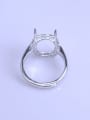 thumb 925 Sterling Silver 18K White Gold Plated Oval Ring Setting Stone size: 15*20mm 1