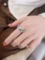 thumb 925 Sterling Silver Cubic Zirconia Animal Vintage Band Ring 1