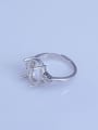 thumb 925 Sterling Silver 18K White Gold Plated Round Ring Setting Stone size: 10*12mm 1