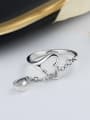 thumb 925 Sterling Silver Heart Vintage Band Ring 0