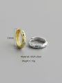 thumb 925 Sterling Silver Cubic Zirconia Geometric Minimalist Huggie Earring 3