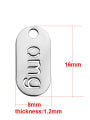 thumb Stainless steel Letter Charm Height : 8 mm , Width: 16 mm 1