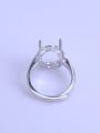 thumb 925 Sterling Silver 18K White Gold Plated Oval Ring Setting Stone size: 13*16mm 1