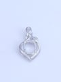 thumb 925 Sterling Silver Oval Pendant Setting Stone size: 10*14mm 0